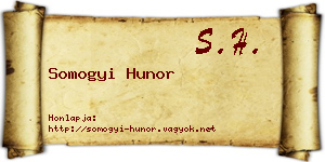 Somogyi Hunor névjegykártya